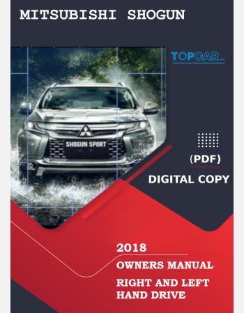mitsubishi shogun sport 2018 owners manual rhd and lhd